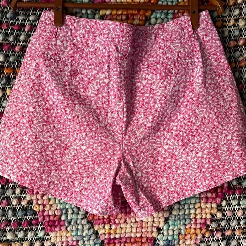 Pink Patterned Women's Shorts - Picture 3 of 4